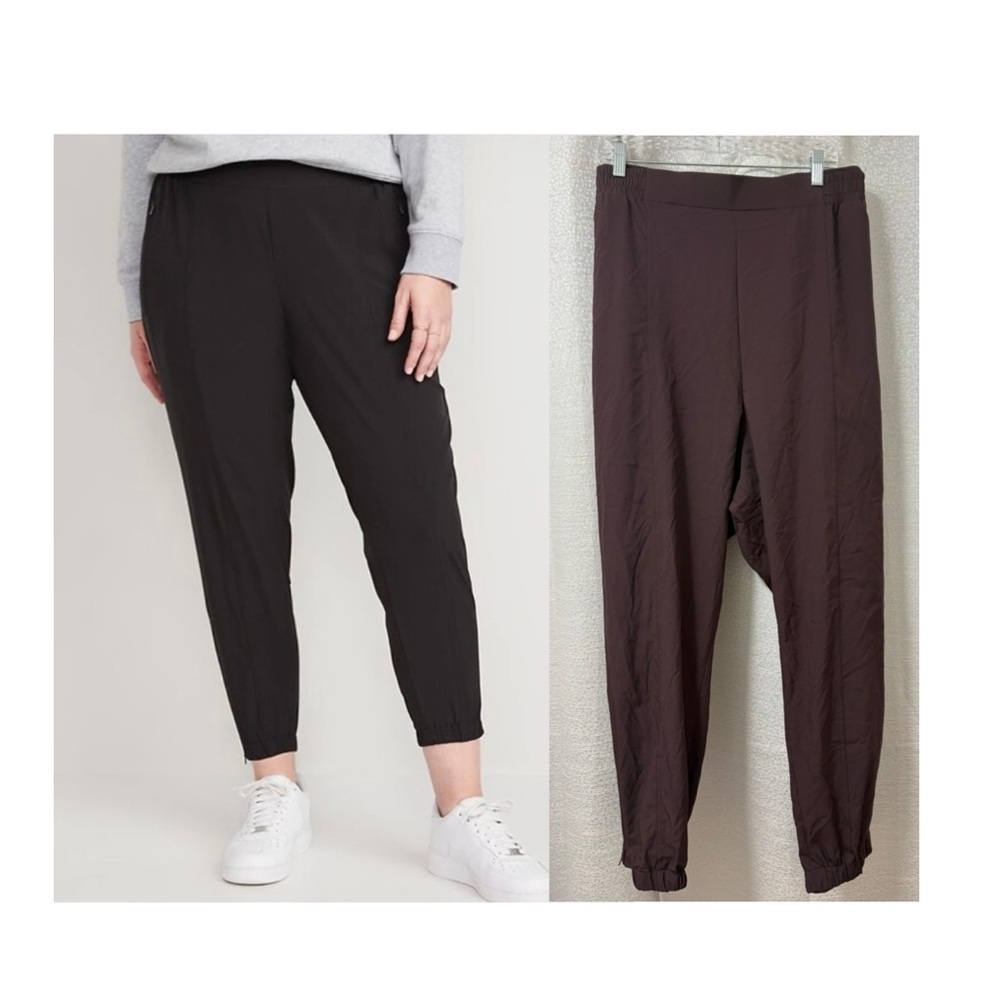 Old Navy Women’s Active Tapered Go Dry Joggers Pants In Brown Pull On Size 4X